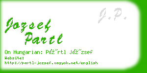 jozsef partl business card